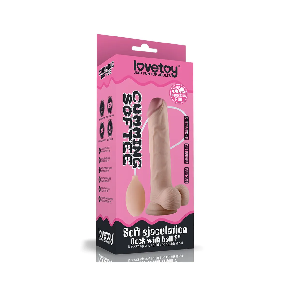 Dildo realistico eiaculante squirt 23 cm