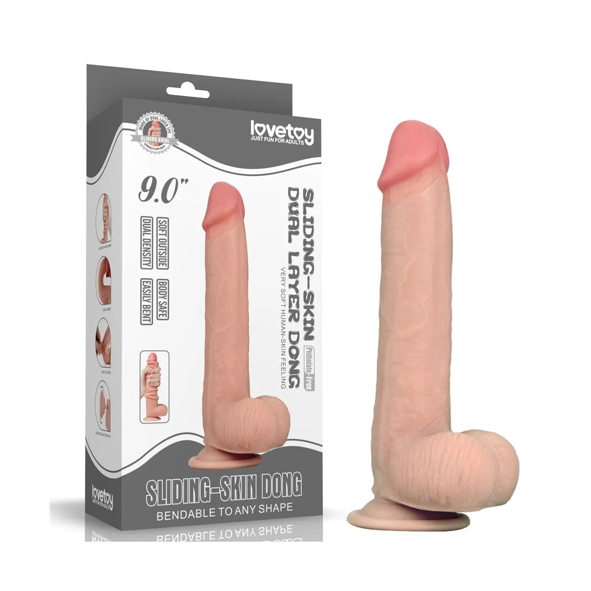 Dildo Realistico effetto pelle Enjoy 23 cm Dildo Realistico effetto pelle Enjoy 23 cm