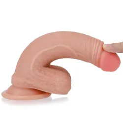 Dildo Realistico Loryan doppio strato 18 cm