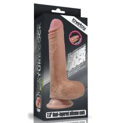 Dildo Realistico Loryan doppio strato 18 cm