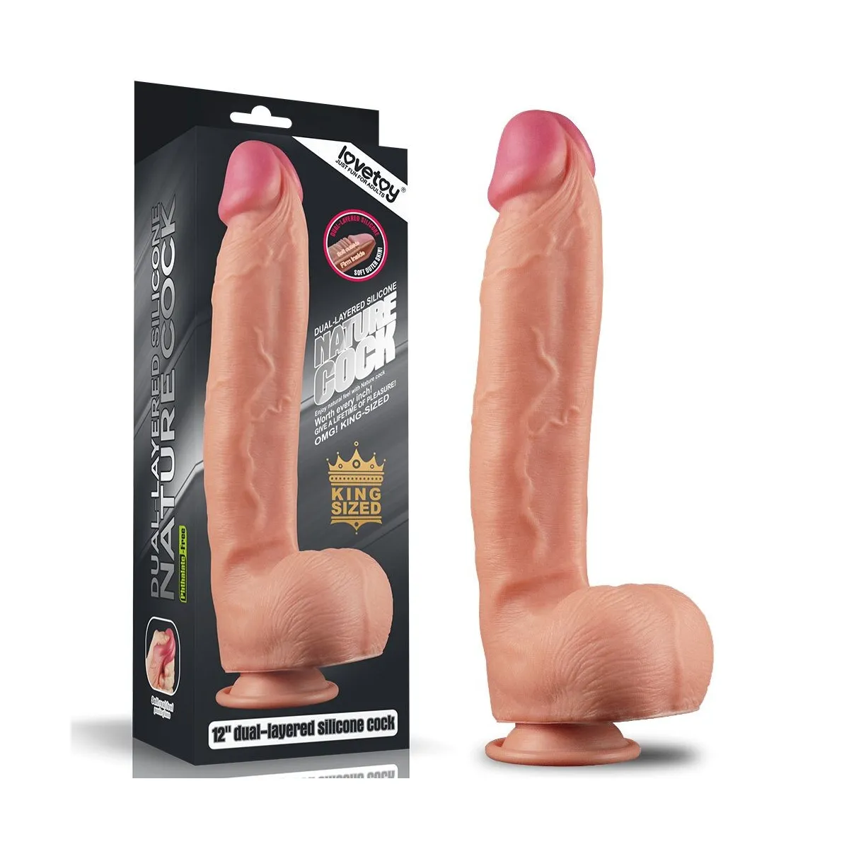 Dildo XXL Axor doppio strato 30,5 cm
