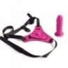 Cintura strapon e fallo HotStuff fucsia 10 cm Cintura strapon e fallo HotStuff fucsia 10 cm