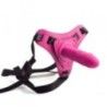 Cintura strapon e fallo HotStuff fucsia 10 cm Cintura strapon e fallo HotStuff fucsia 10 cm
