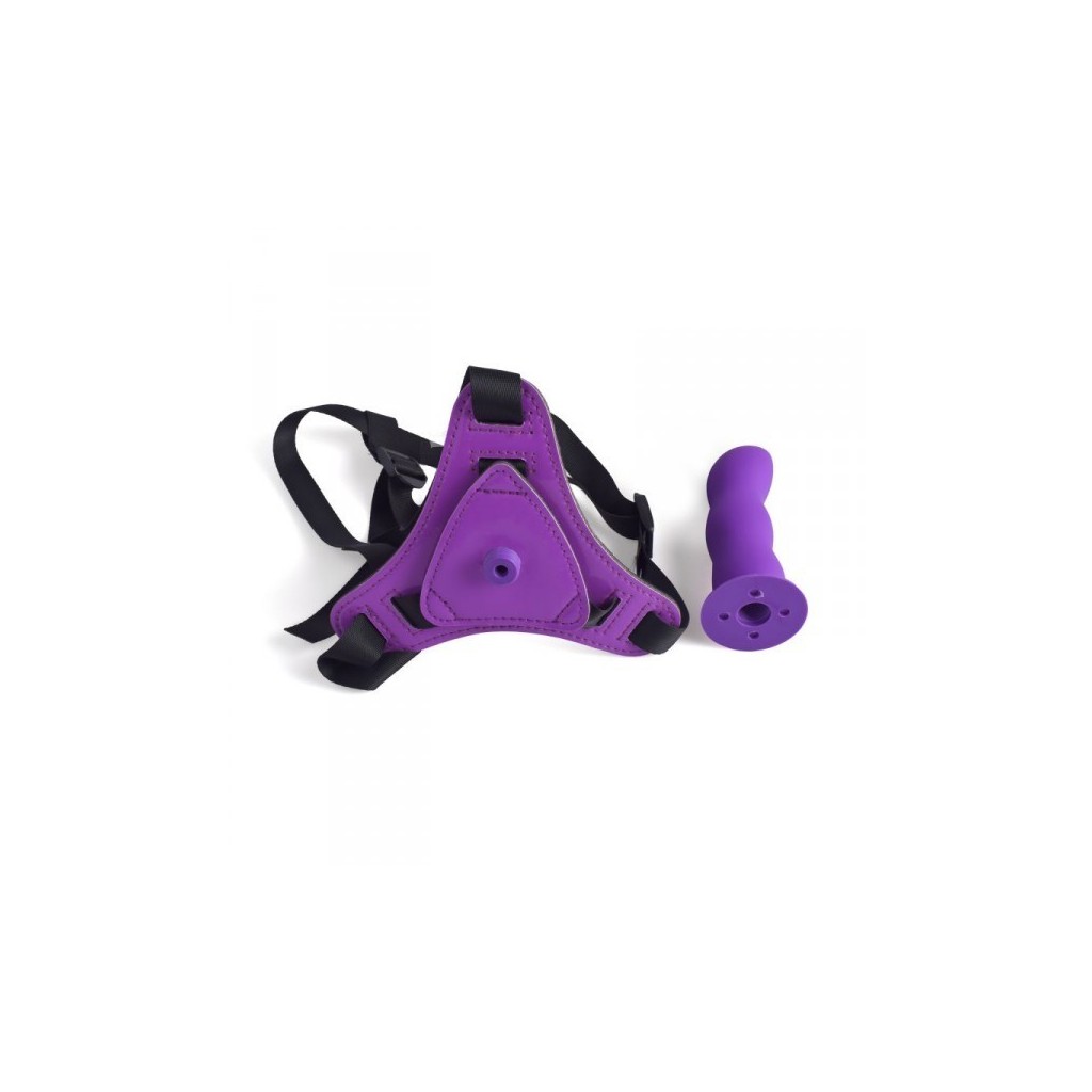 Fallo indossabile strap on anale vaginale Cintura regolabile strap-on purple