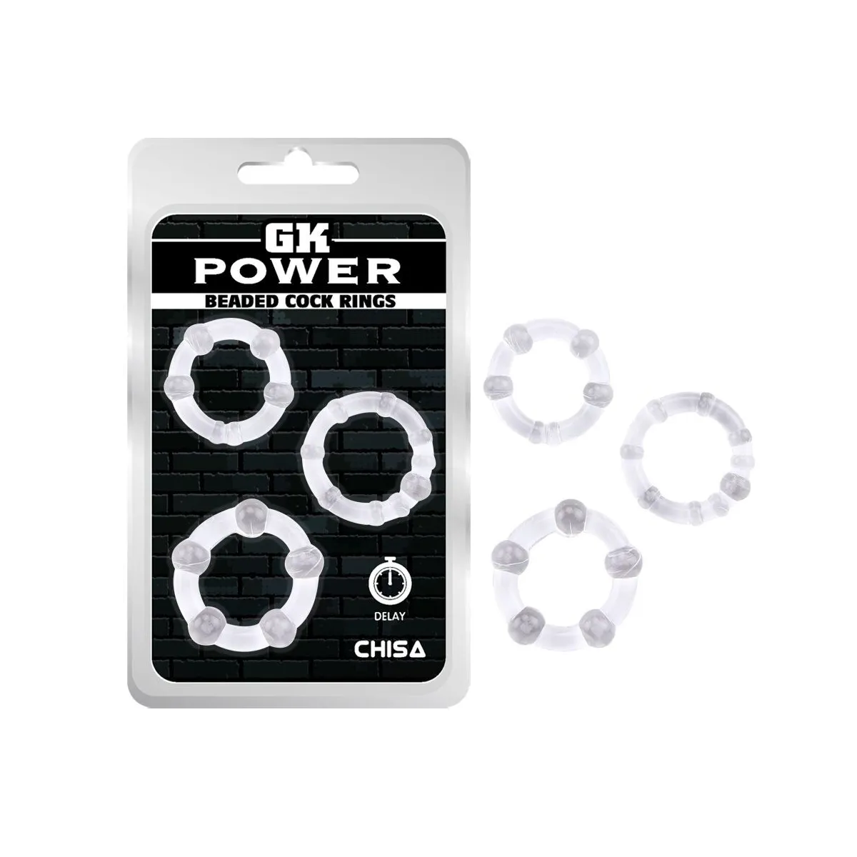 Kit 3 pz anelli pene beaded ritardanti