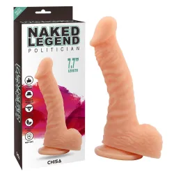 Dildo Realistico con ventosa curvo 19,5 cm