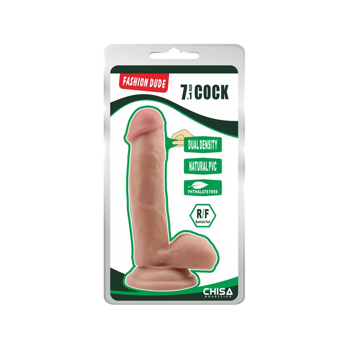 Dildo Realistico ventosa Dual Density 18 cm