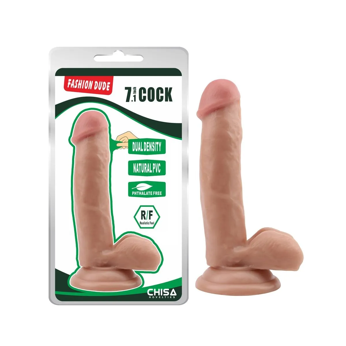 Dildo Realistico ventosa Dual Density 18 cm