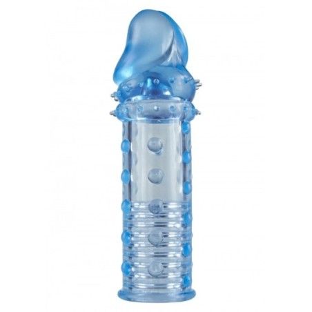 Guaina per pene manicotto azzurro 15.5 cm