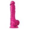 Fallo realistico con ventosa 22 cm fucsia