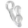 Plug anale e anello pene trasparente 11,5 cm Plug anale e anello pene trasparente 11,5 cm