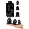 Kit 3 plug anali Anal Training neri Kit 3 plug anali Anal Training neri