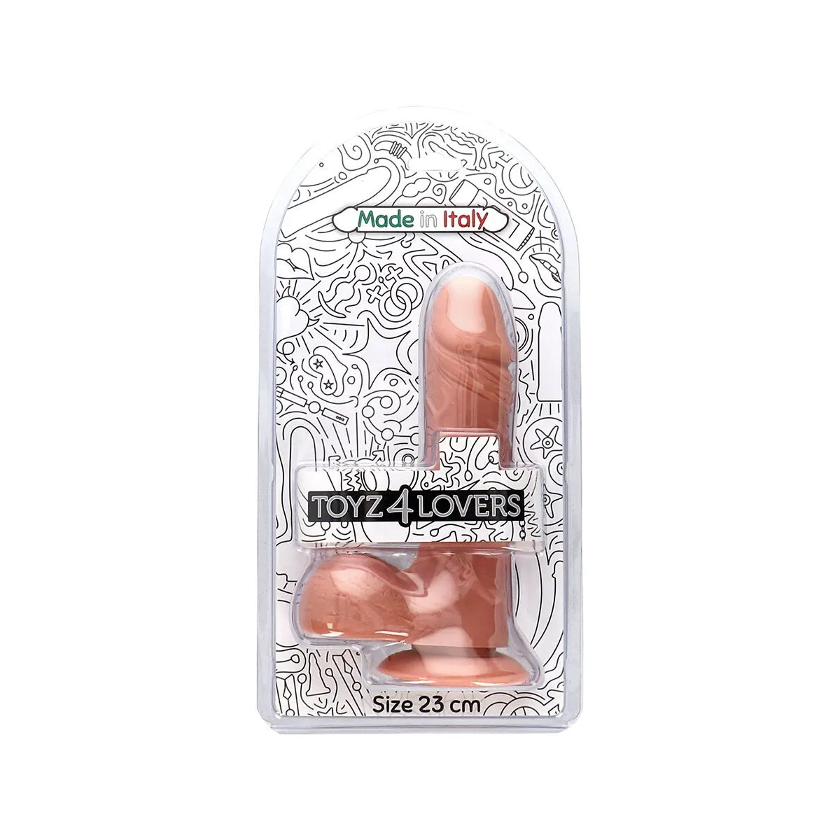 Dildo Realistico con ventosa Elver 23 cm Dildo Realistico con ventosa Elver 23 cm