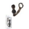 Plug anale e anello pene grigio fumo 11,5 cm Plug anale e anello pene grigio fumo 11,5 cm