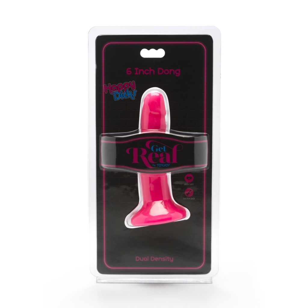 Fallo realistico slim dildo Happy Dicks Dong 6 Inch  pink