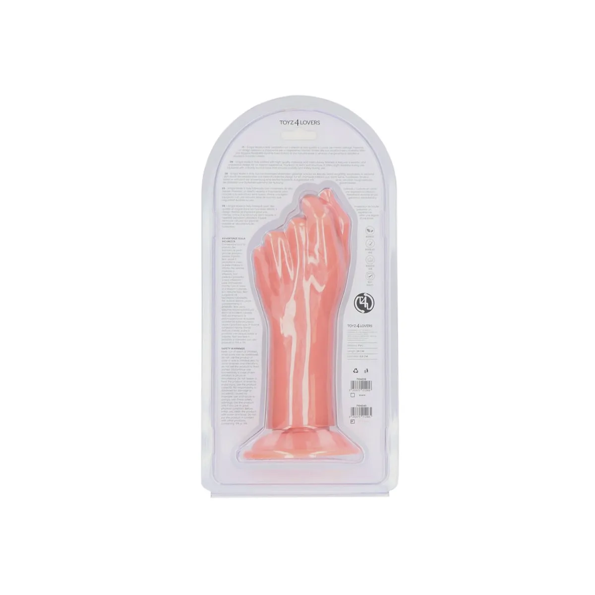 Pugno fisting realistico Ø 8,6 cm con ventosa