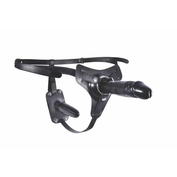 Cintura Strap-on con plug anale e dildo 17 cm