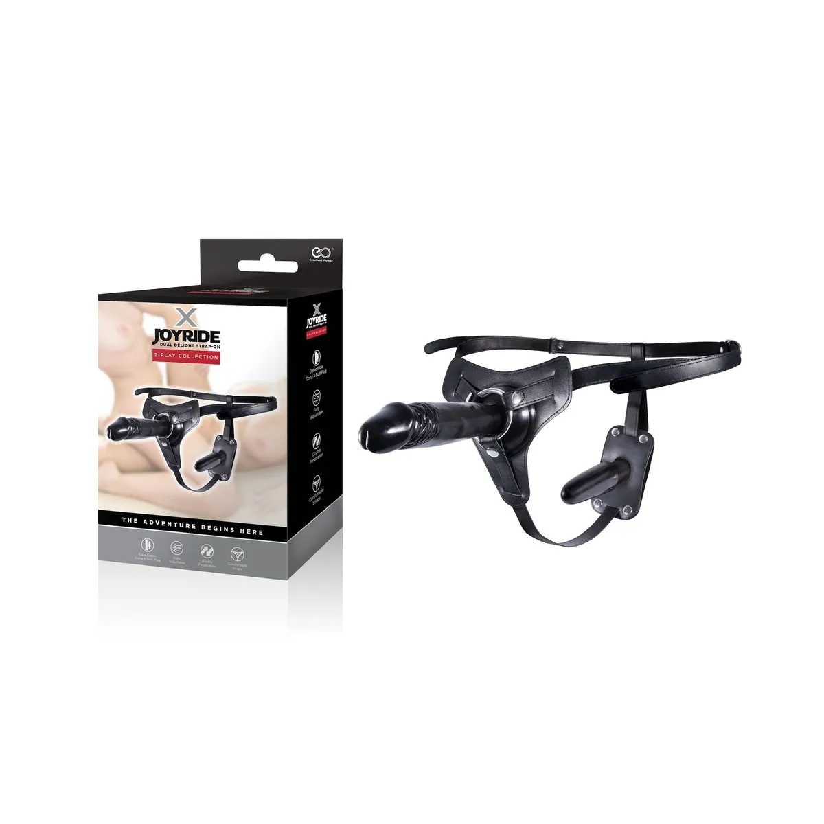Cintura Strap-on con plug anale e dildo 17 cm Cintura Strap-on con plug anale e dildo 17 cm