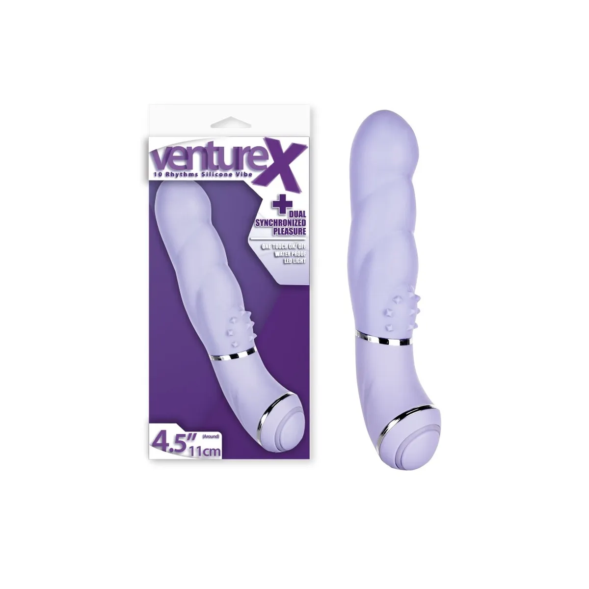 Vibratore Classico + stimola clitoride 18 cm