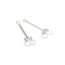 Strizza capezzoli metallo con cuori pendenti
