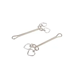 Strizza capezzoli metallo con cuori pendenti