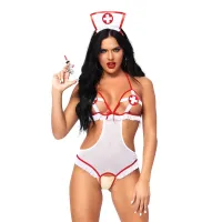 Costume body aperto sexy infermiera 2 pz