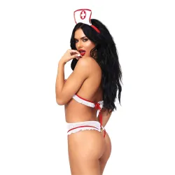 Costume body aperto sexy infermiera 2 pz Costume body aperto sexy infermiera 2 pz