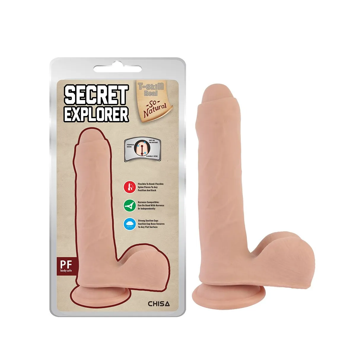 Dildo Realistico con ventosa So Natural 20 cm Dildo Realistico con ventosa So Natural 20 cm