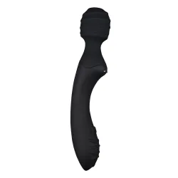 Vibratore Wand doppio piacere nero 22 cm Vibratore Wand doppio piacere nero 22 cm