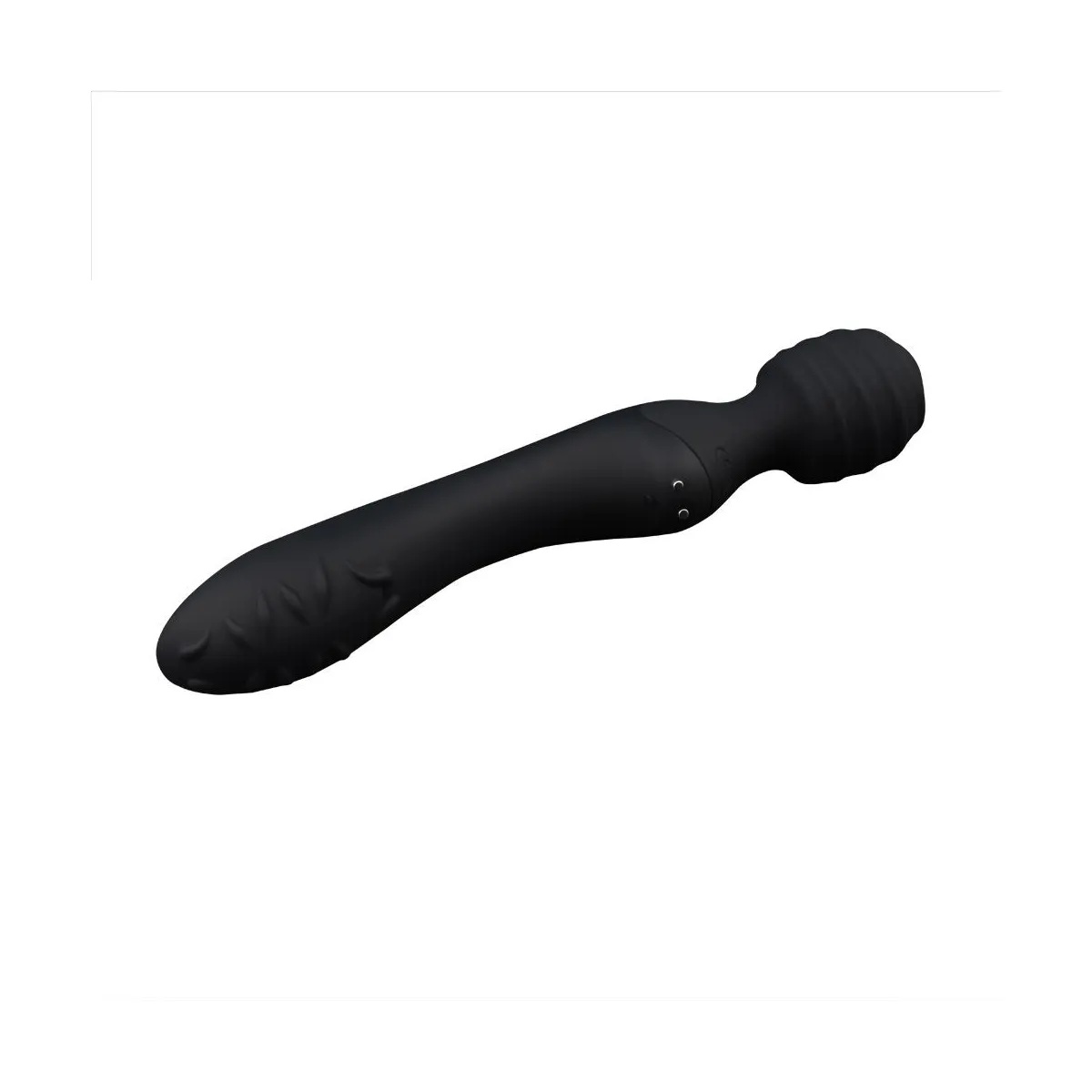 Vibratore Wand doppio piacere nero 22 cm Vibratore Wand doppio piacere nero 22 cm
