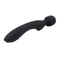 Vibratore Wand doppio piacere nero 22 cm Vibratore Wand doppio piacere nero 22 cm