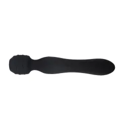Vibratore Wand doppio piacere nero 22 cm Vibratore Wand doppio piacere nero 22 cm