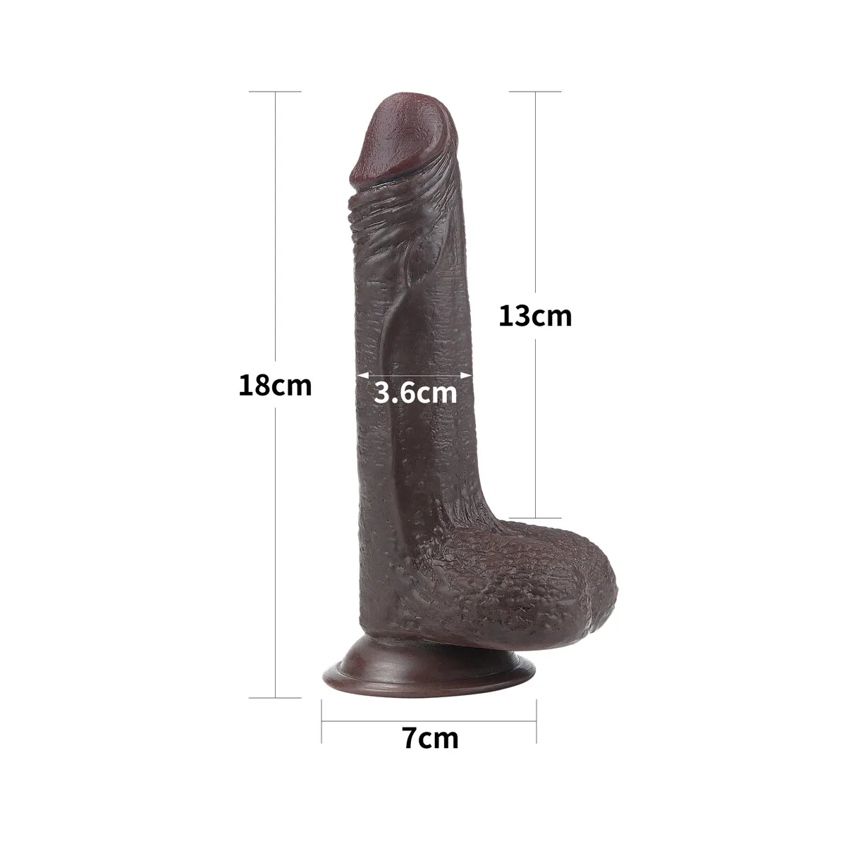 Dildo Realistico effetto pelle Draviel 18 cm