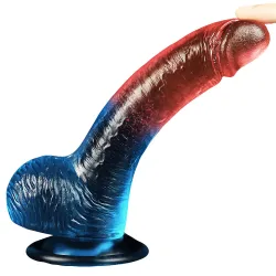 Dildo Realistico bicolor velvet touch 19 cm Dildo Realistico bicolor velvet touch 19 cm