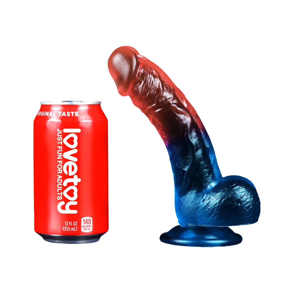 Dildo Realistico bicolor Veloro 20 cm Dildo Realistico bicolor Veloro 20 cm