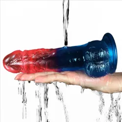 Dildo Realistico bicolor Veloro 20 cm Dildo Realistico bicolor Veloro 20 cm