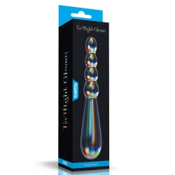 Dildo Anale vetro doppia stimolazione 19 cm