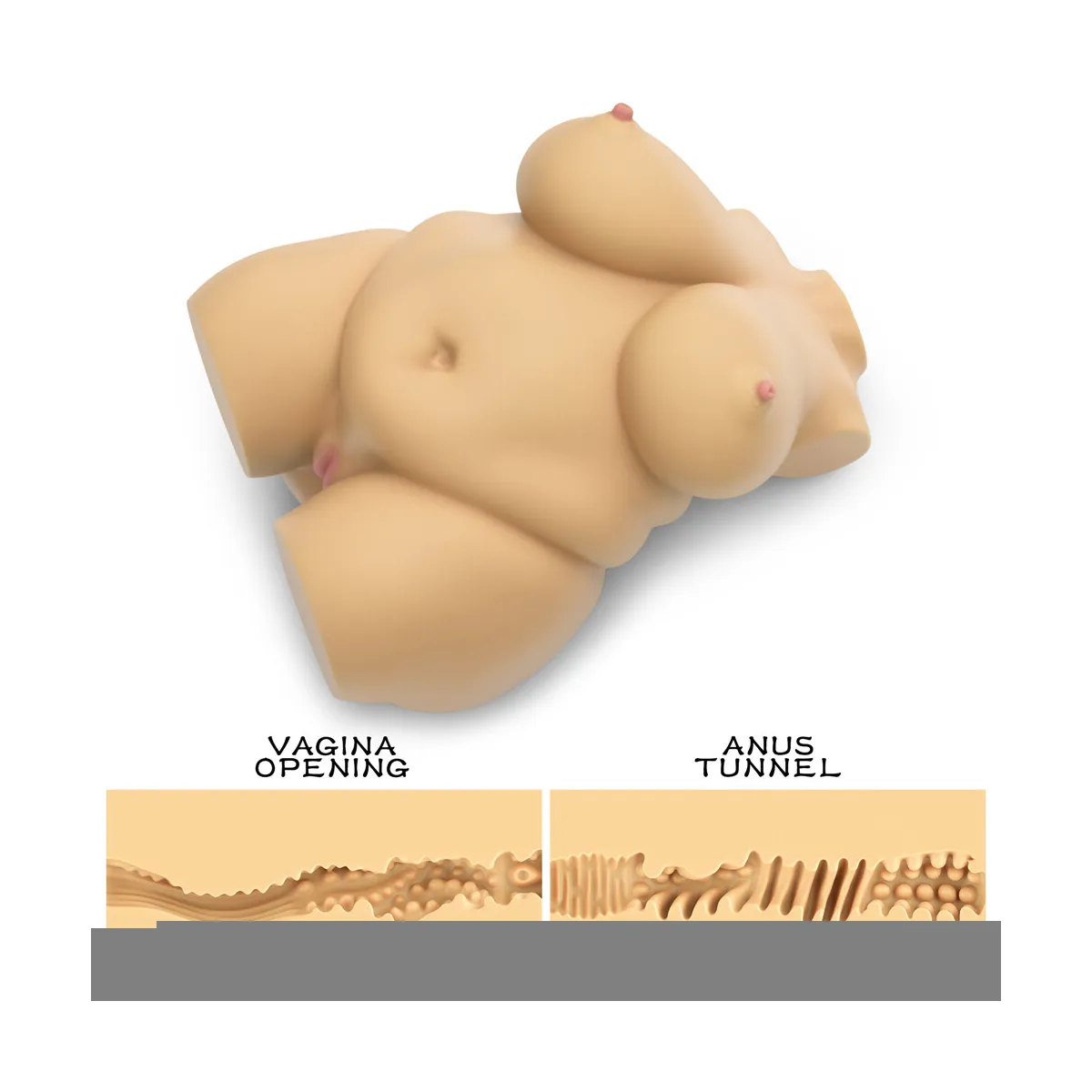 Masturbatore uomo mini busto femminile curvy