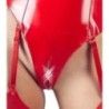 lingerie body sexy per donna aderente rosso cin lattice latex con apertura seno e intimo lingerie body sexy per donna aderente rosso cin lattice latex con apertura seno e intimo