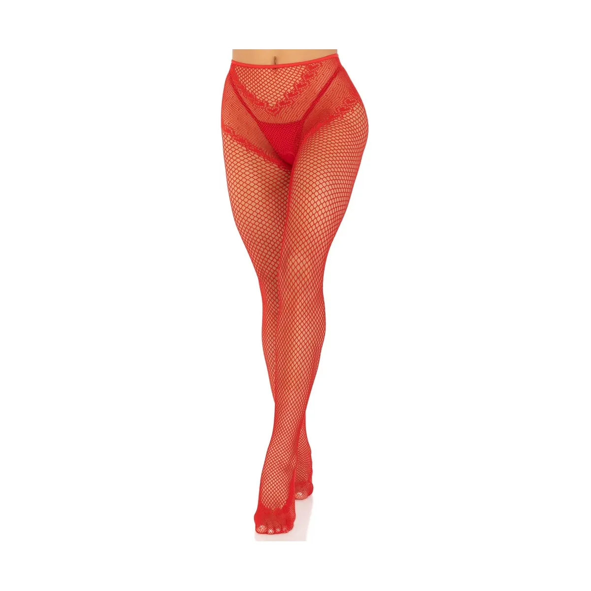 Collant sexy aperto con incrocio retro rosso Collant sexy aperto con incrocio retro rosso