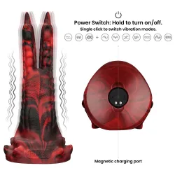 Dildo Monster vibrante doppio 19 cm