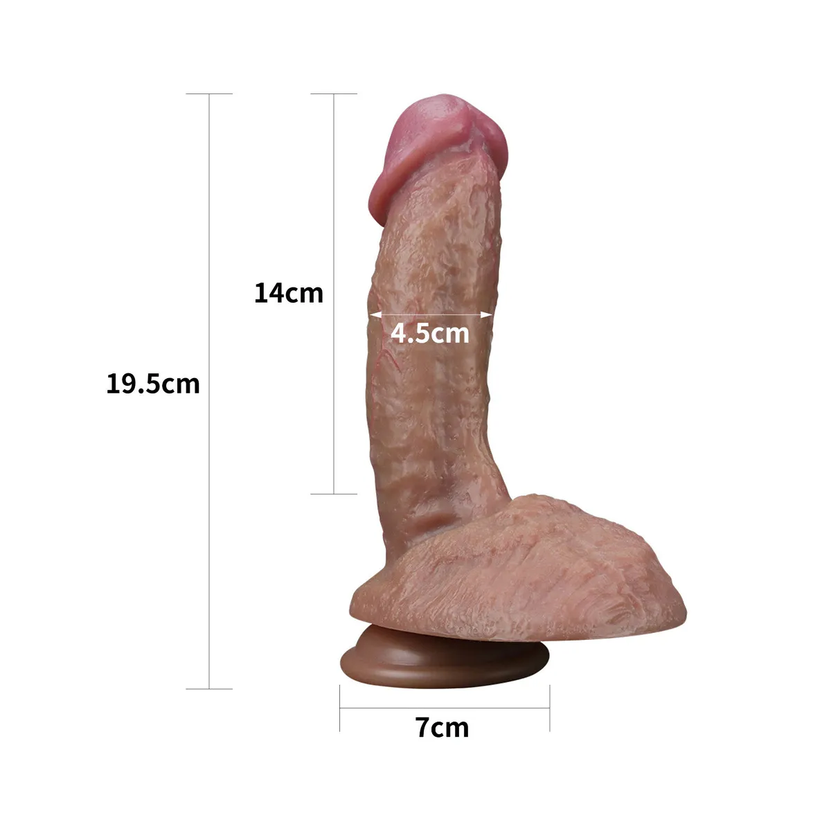 Dildo Realistico con ventosa Broach 19,5 cm