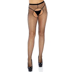Collant Sexy rete larga aperto inguine e lati Collant Sexy rete larga aperto inguine e lati