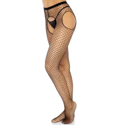 Collant Sexy rete larga aperto inguine e lati Collant Sexy rete larga aperto inguine e lati