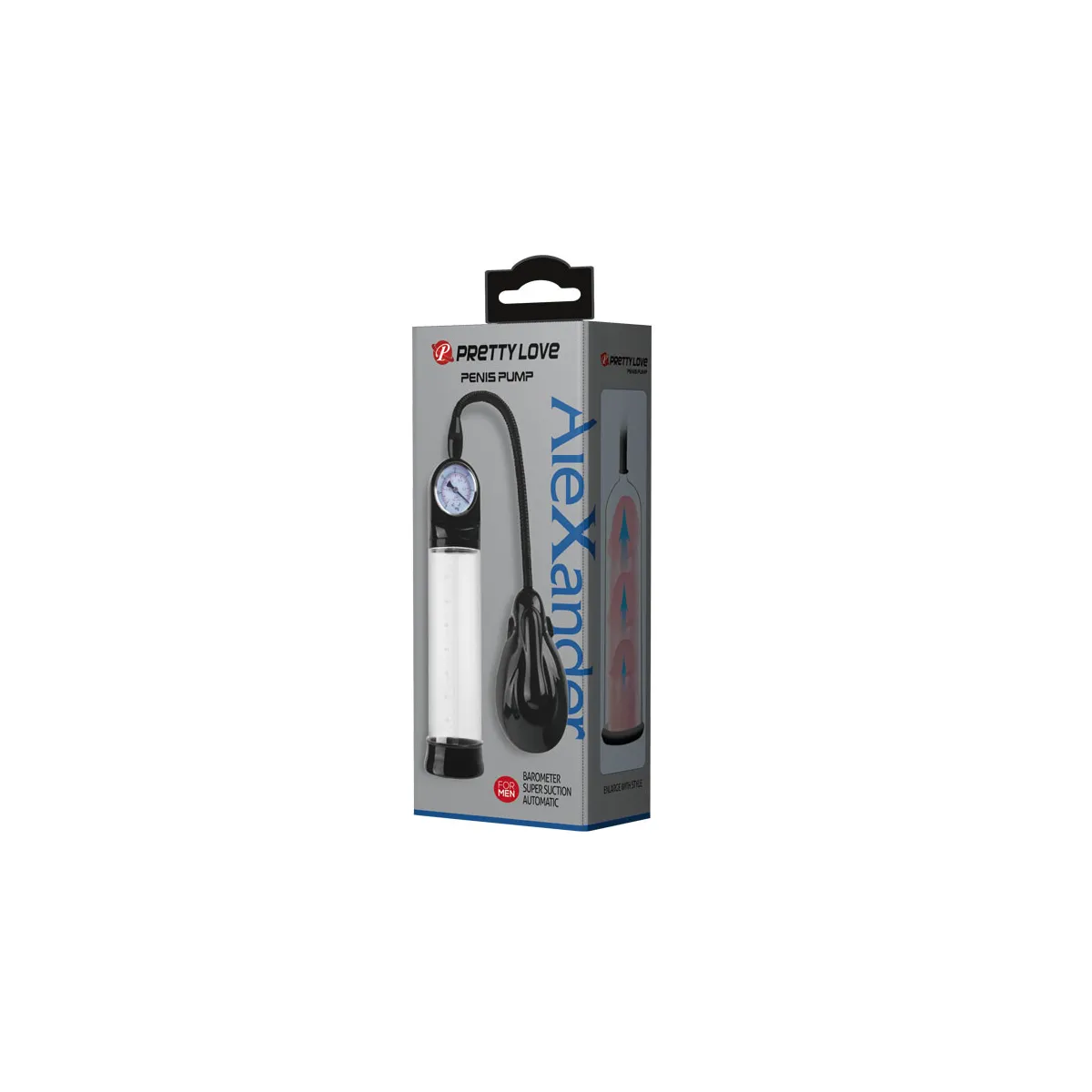 Pompa per Pene a Batterie con Barometro 29 cm