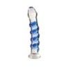 Fallo in vetro spirale blu icicles no 5