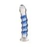 Fallo in vetro spirale blu icicles no 5 Fallo in vetro spirale blu icicles no 5