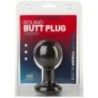 Plug anale tondo nero 11,5 cm Plug anale tondo nero 11,5 cm