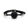 Ball gag non traspirante nera con lucchetto