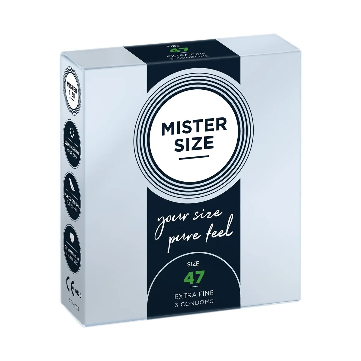 Preservativi Ultra sottili 47 mm Mister size